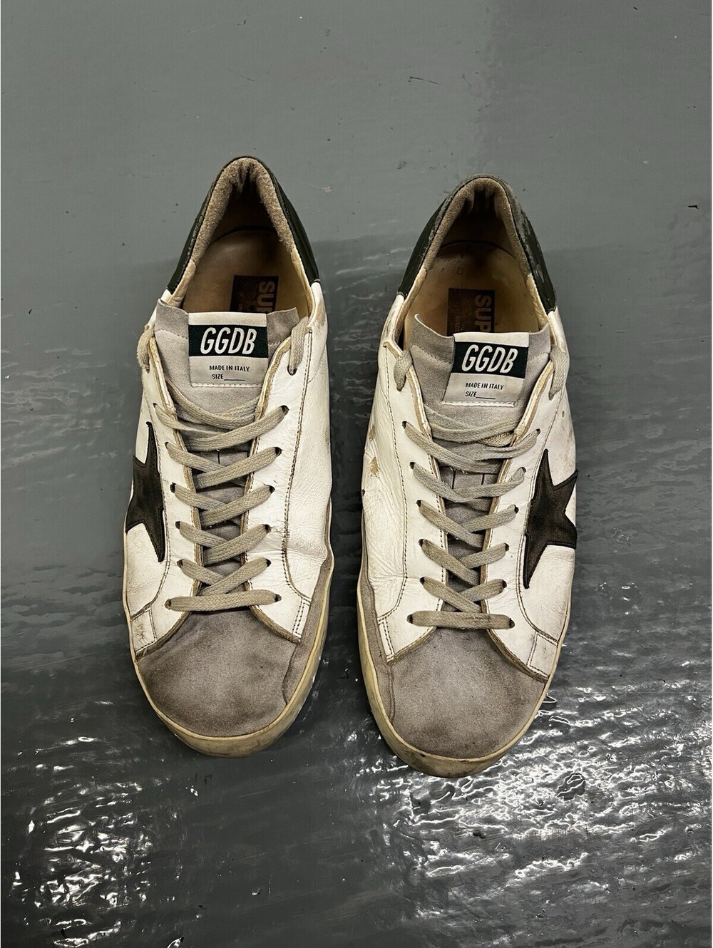 Size 11 - Golden Goose Superstar White Green